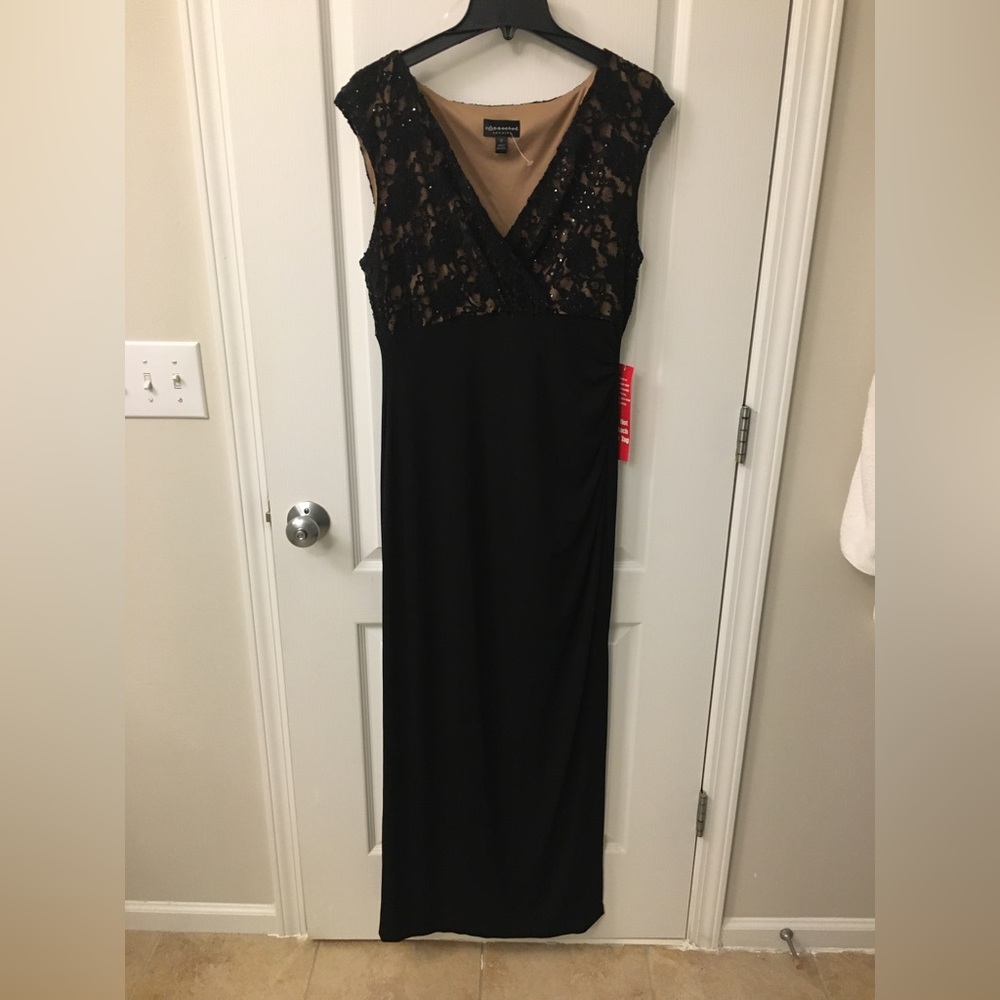 Black Dress with Lace Top